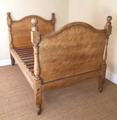 A Mid 19th Century West Country Bed in Simulated Maple C 1860