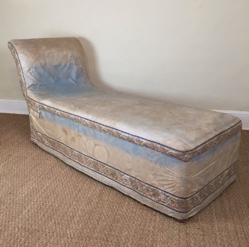 A Mid 19th C Chintz Covered Hinged Ottoman Daybed C 1860