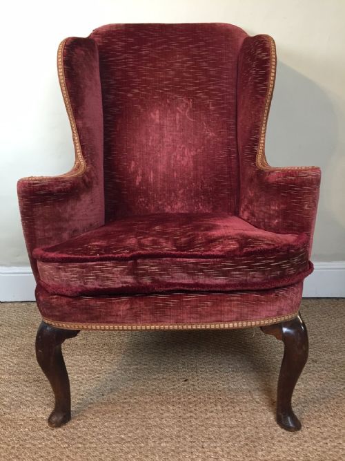 An Early George 11 Walnut Wing Armchair C 1725