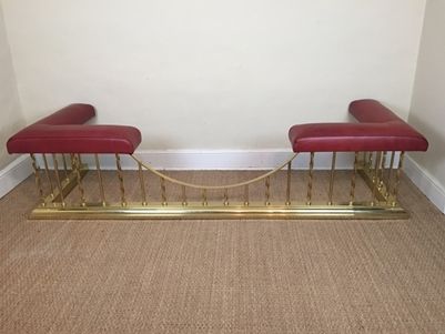 An Enormous Brass and Leather Club Fender C 1920
