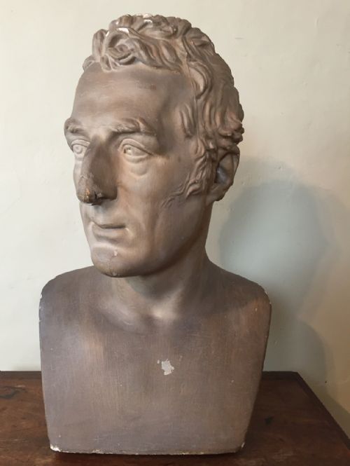 A Late Regency Plaster Library Bust of Wellington C 1820