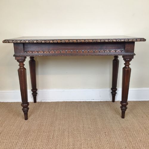 A William IV Oak Console Table C 1835 in the Antiquarian Manner.