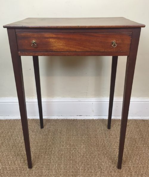 A Small Sheraton Period Mahogany Lamp Table C 1780