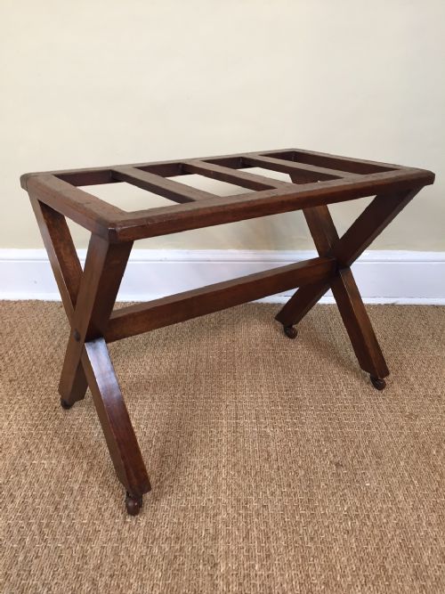 An Aesthetic Movement Birch X Frame Luggage Rack C 1880