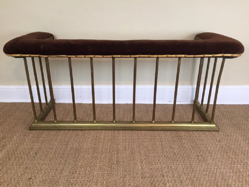 A Late Victorian Brass Club Fender C 1900