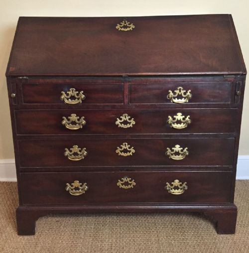 An Early George 111 Mahogany Bureau C 1770