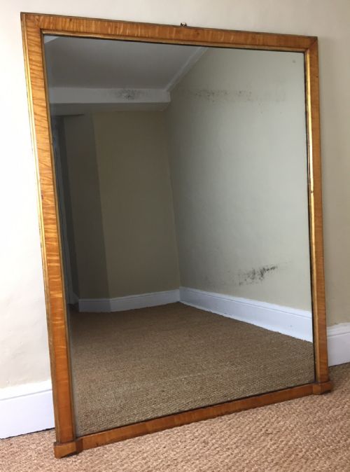 A Good Sized William IV Birds Eye Maple and Parcel Gilt Overmantel Mirror Circa 1835