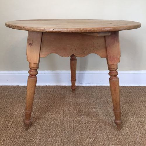 A Mid 19th Century Circular Pine Cricket Table