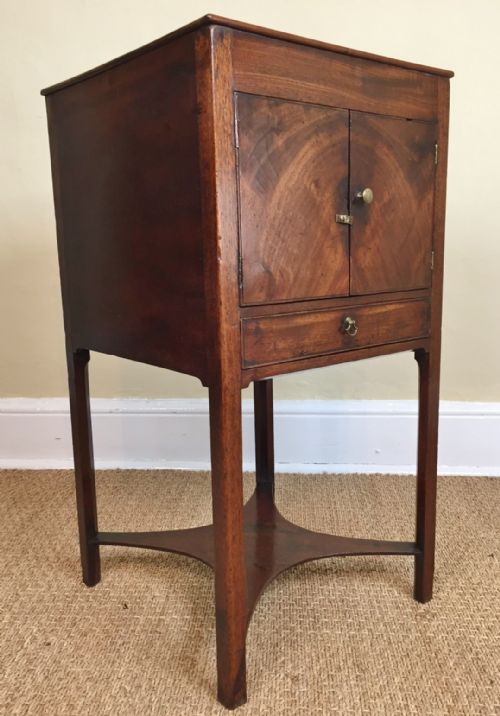A George 111 Mahogany Bedside Table Circa 1790
