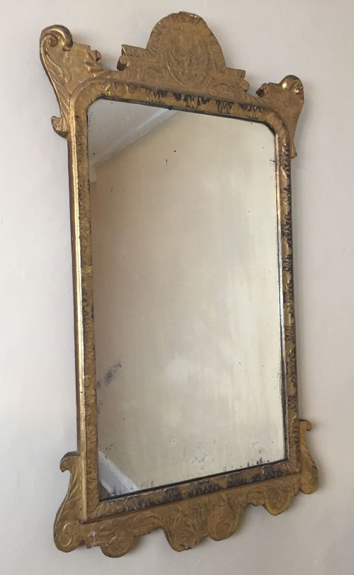 A George 11 Gilt Wood Wall Mirror C 1745