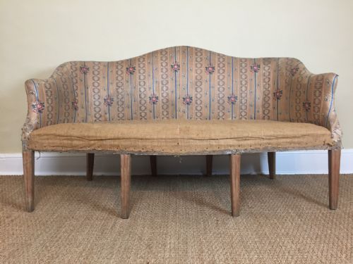 A George 111 Hepplewhite Period Camel Back Beech Sofa Circa 1780