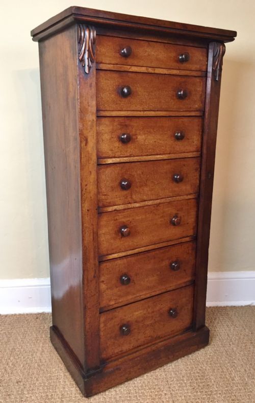 An Early Victorian Pale Mahogany Wellington Chest Circa 1870