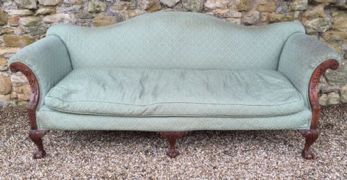 A Large Late 19th Century Mahogany Chippendale Sofa C 1900