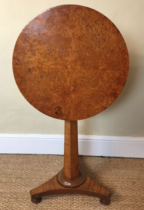 A William IV Burr Satin Birch Lamp Table C 1835.