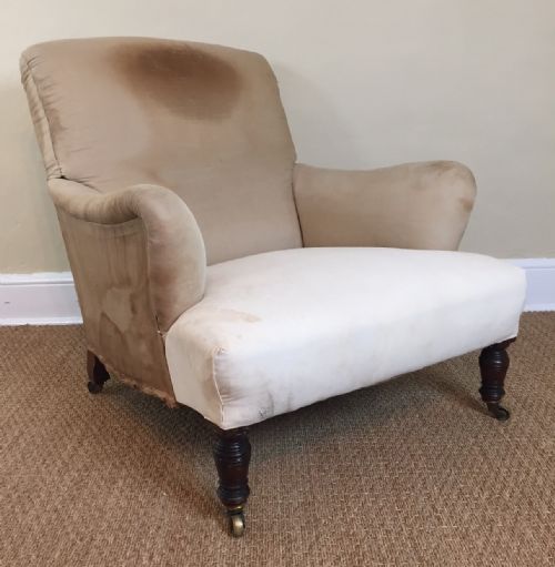 A Late Victorian Howard Style Armchair by Trollope and Sons London C 1900