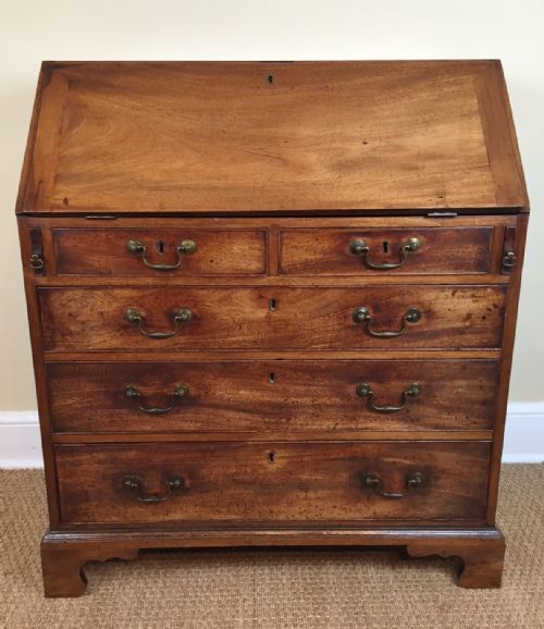 A Small George 111 Mahogany Bureau Circa 1780