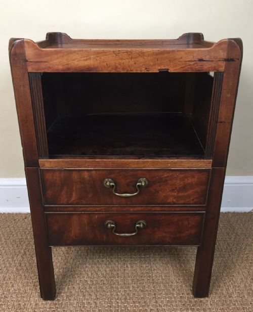 A George 111 Mahogany Tray Top Bedside Cupboard Circa 1780