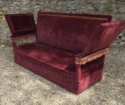 A Large Edwardian Velvet Covered Knole Sofa C 1910