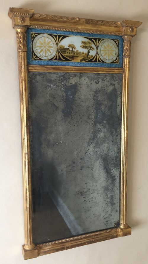 A George 111 Gilt and Eglomise Pier Mirror Circa 1810