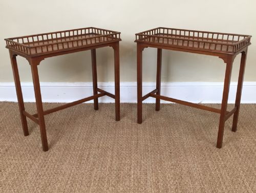 A Pair of Victorian Oregon Pine Sidetables Circa 1890 Attributed to Howard and Sons.