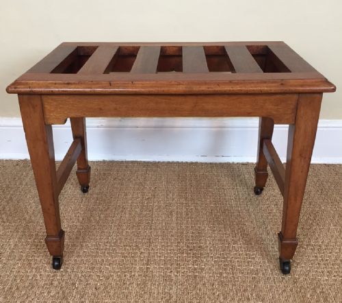 A Late Victorian Walnut Luggage Rack Circa 1900.