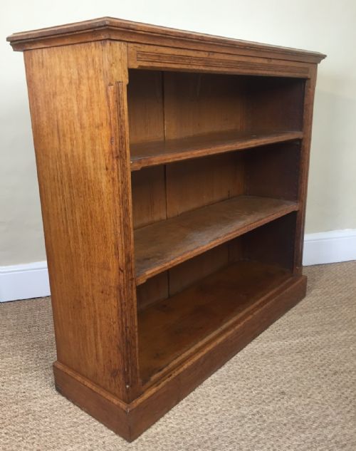 A Victorian Honey Oak Open Bookcase Circa 1890