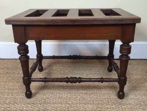 An Aesthetic Movement Mahogany Luggage Rack 1890.
