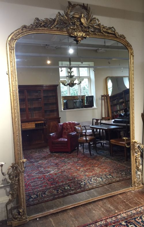 A Monumental Mid 19th C English Water Gilt  Mirror C 1860