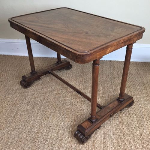 A Regency  Fiddle Back Mahogany Lamp Table Circa 1820