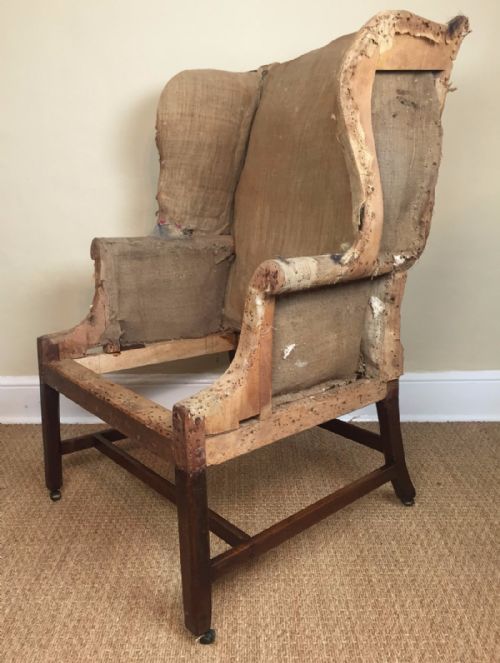 A Large Early George 111 Mahogany Wing Chair Circa 1770