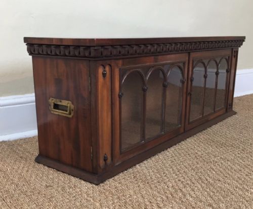 A George IV Gothic Mahogany Desk Top Display Cabinet Circa 1825