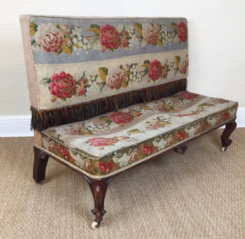 A Victorian Mahogany Banquette Stool Circa 1860