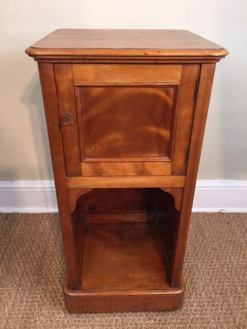 A Victorian Birch Wood Freestanding Bedside Cabinet Circa 1880