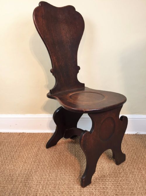 A George 11 Mahogany Hall Chair C 1745
