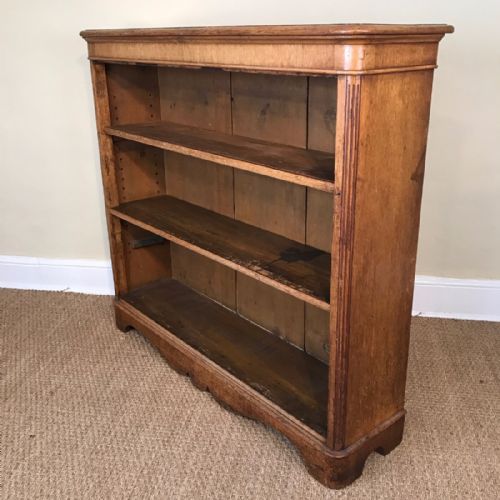 A Victorian Honey Oak Open Bookcase Circa 1880