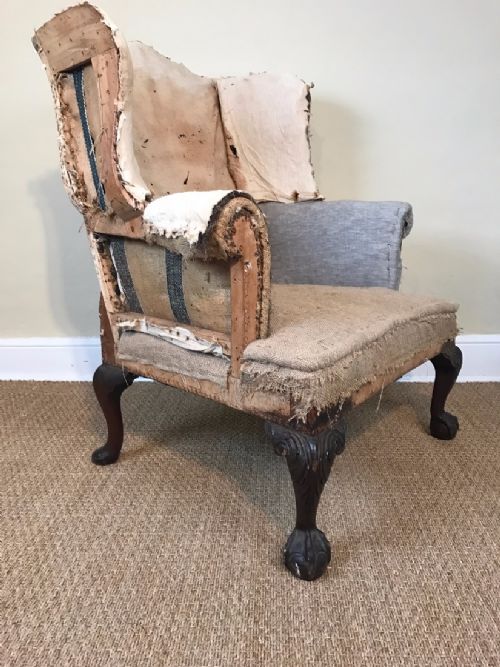 A George 11 Mahogany Style Edwardian Wing Armchair Circa 1910