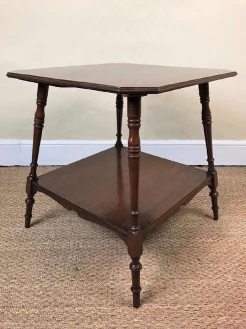 An Aesthetic Movement Mahogany Two Tier Table Circa 1890