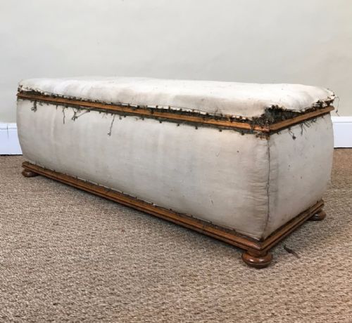 A Victorian Birch Ottoman  Stool Circa 1880