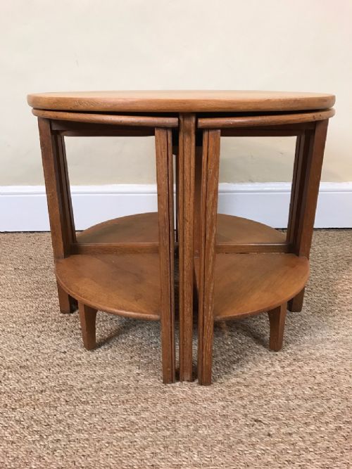 A Nest of Four Oak Cotswold School Tables Circa 1930