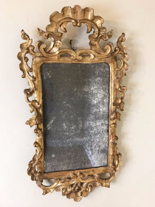A Late 18th Century Florentine Gilt  Wall Mirror