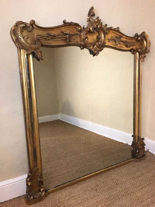 A Large William IV Gilt Over Mantle Mirror Circa 1835
