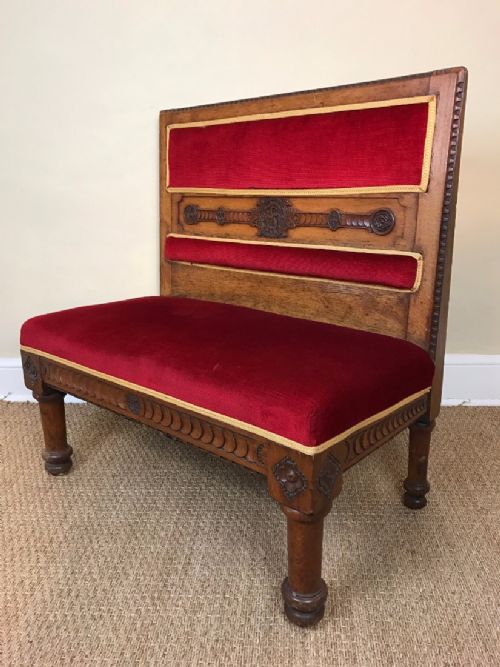 A Gothic Reform Oak Banquette Circa 1870