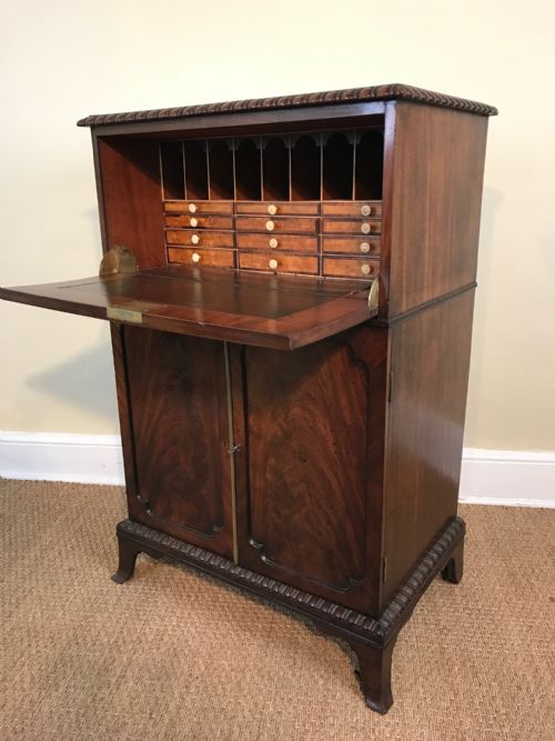 A Small George IV Mahogany Secretaire Desk Circa 1825