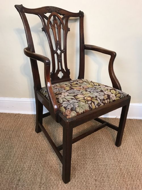 A George 111 Chippendale Period Mahogany Desk Chair Circa 1770.