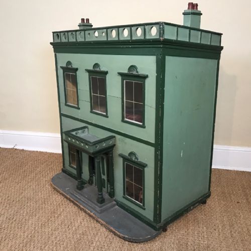 A Late Regency Painted Dolls House Circa 1830