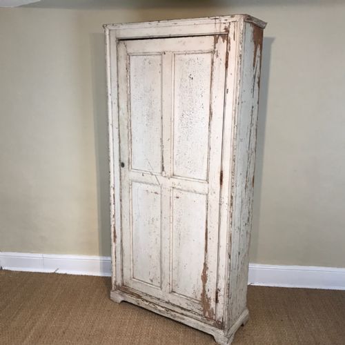 A Late Georgian White Painted Standing Cupboard Circa 1830