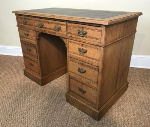 A Late Victorian Honey Oak Desk Circa 1900