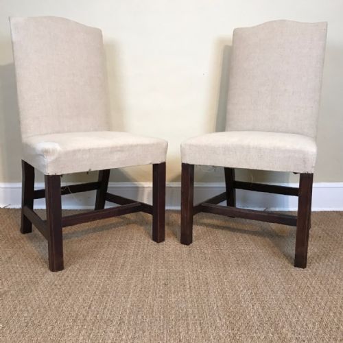 A Pair of Early George 111 Mahogany Side Chairs Circa 1780.