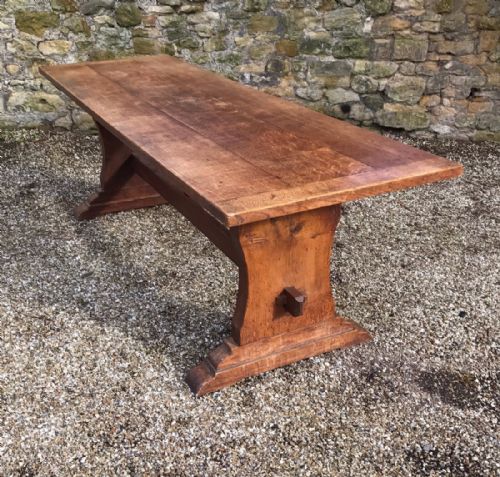 An Arts and Crafts Oak Refectory Table Circa 1910