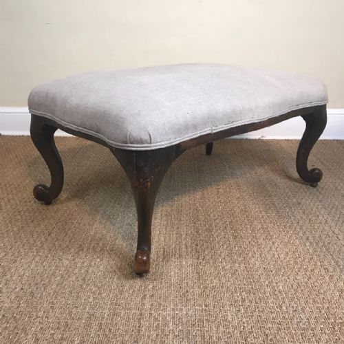A Large Mid 19th C Serpentine Shaped Stool C 1850
